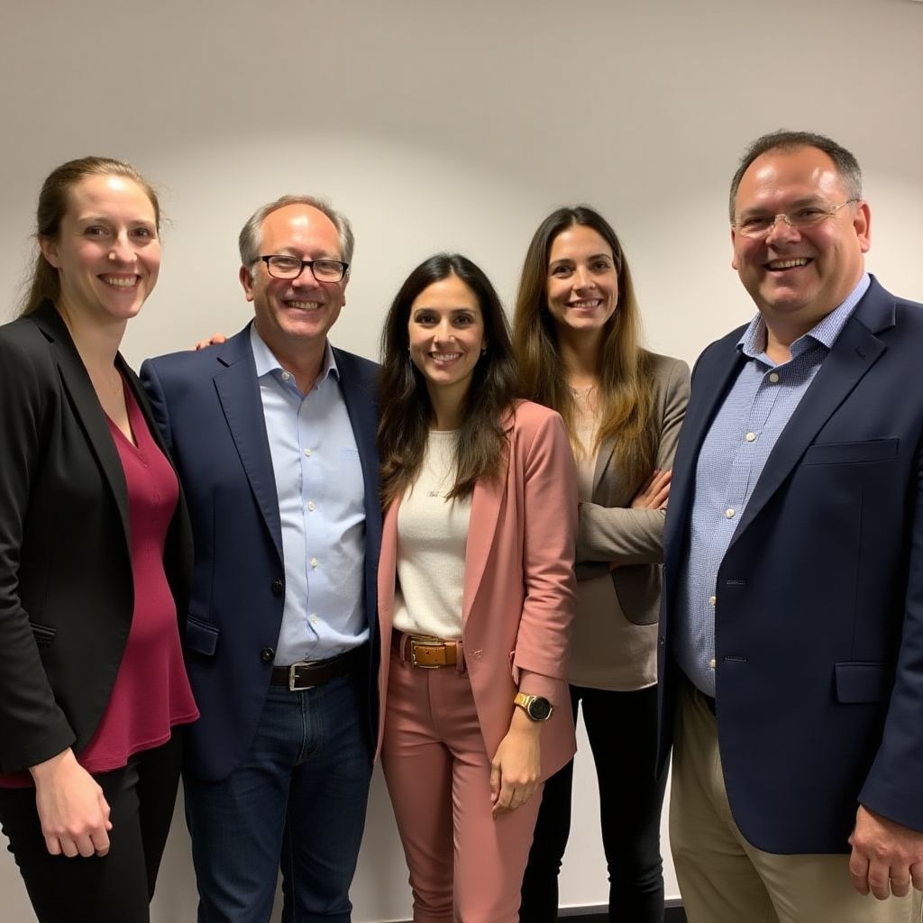 Equipo de AR Budget+ celebrando logro financiero